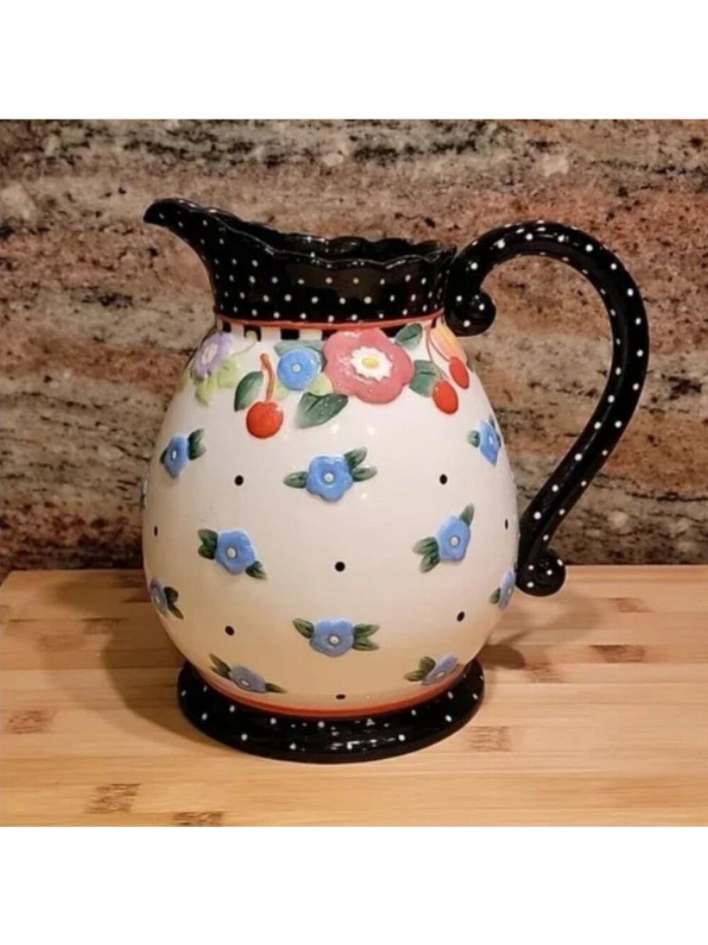 Mary Engelbreit Oh so Breit Ceramic water Pitcher ME 2000